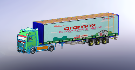 24托盘货物帘侧板半挂车缩略图